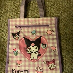 Kuromi Checkered Tote Bag.